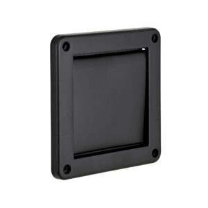 4 inch Black Plastic Wall Exhaust Single Flap Dryer Vent - Angle
