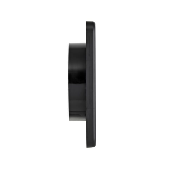 4 inch Black Plastic Wall Exhaust Single Flap Dryer Vent - Side