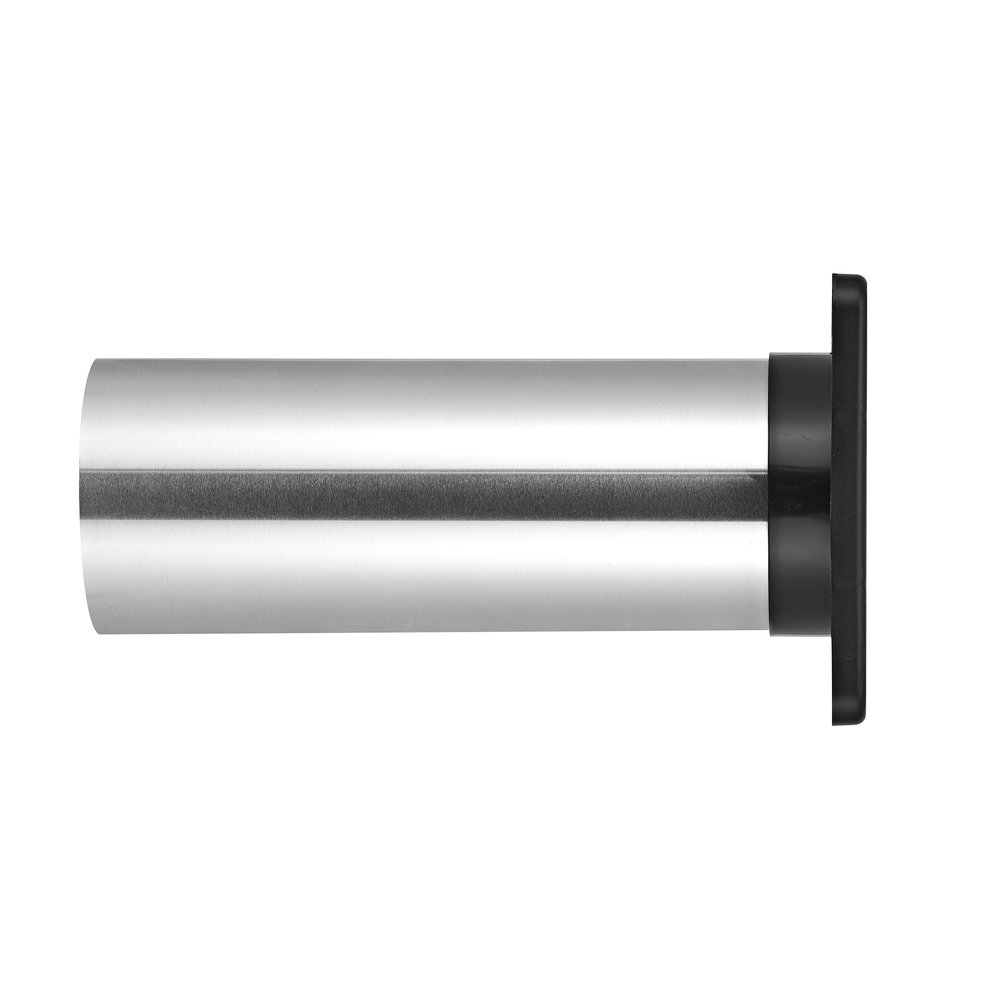 Black Plastic Wall Exhaust Single Flap Dryer Vent - 11 inch Pipe - Side