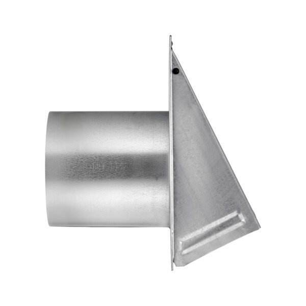 Galvanized Steel Wall Exhaust Hood Vent - Damper - Screen - 6 inch Pipe - Side