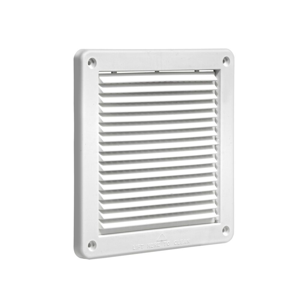 Intake Vent - 6 inch White Plastic Fresh Air Vent #606W-ML