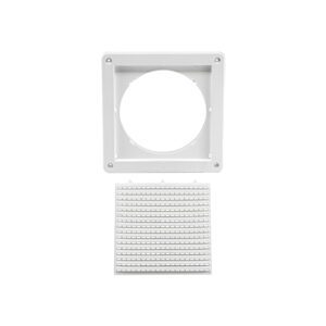 Air Intake Vent - 6 inch White Plastic Fresh Air Vent #606W-ML-NC