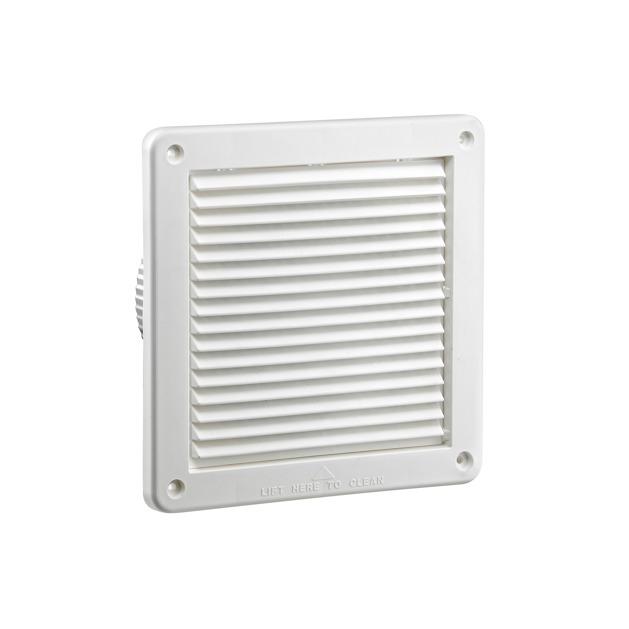 White Plastic Fresh Air Intake Vent (Mini Louver) - Front