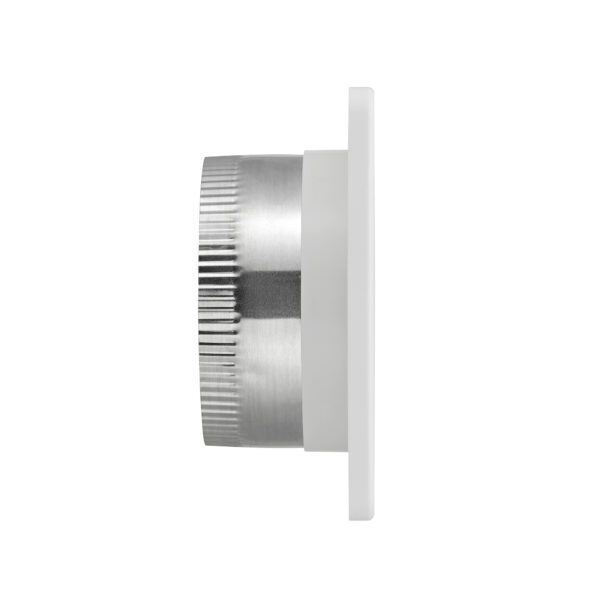 6 inch White Plastic Fresh Air Intake Vent (Mini Louver) - Side