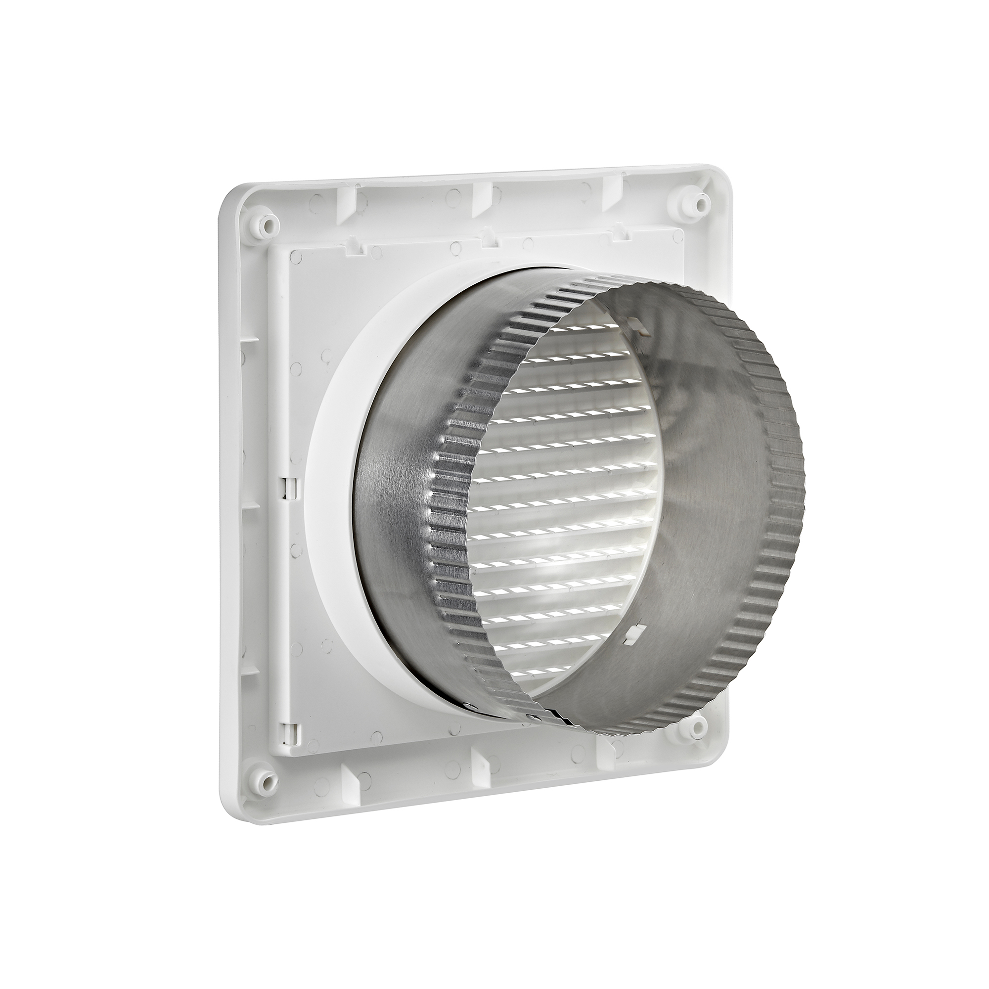 White Plastic Fresh Air Intake Vent (Mini Louver) - Back