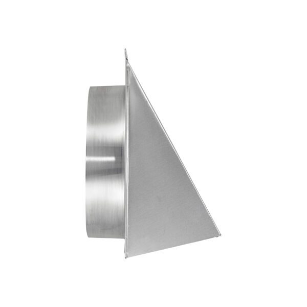 Aluminum Wall Exhaust Hood Exhaust Vent - Spring Damper - Screen - 3 inch Pipe - Side
