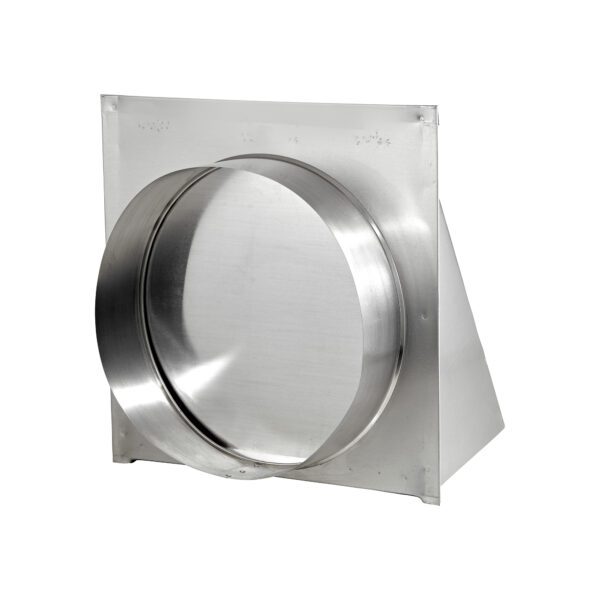 Aluminum Wall Exhaust Hood Exhaust Vent - Spring Damper - Screen - 3 inch Pipe - Back