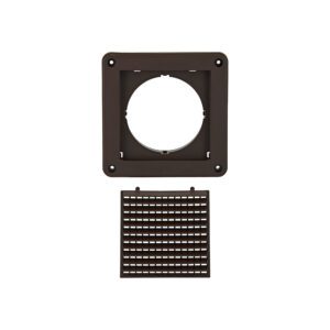 Intake Vent - 4 inch Brown Plastic Fresh Air Vent #604B-ML