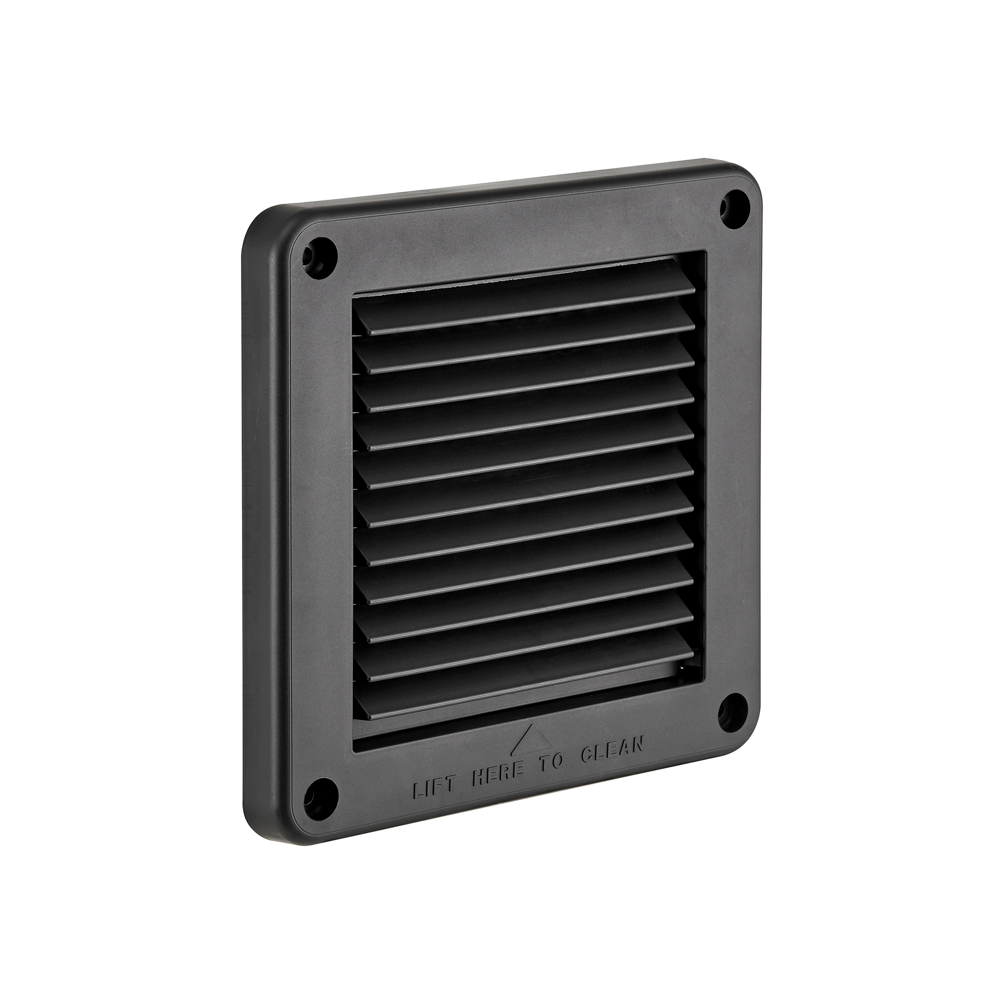 MINIFIELD VENT M　ブルガリア製 Intake Vent - 4 inch Black Plastic Fresh Air Vent #604BL-ML