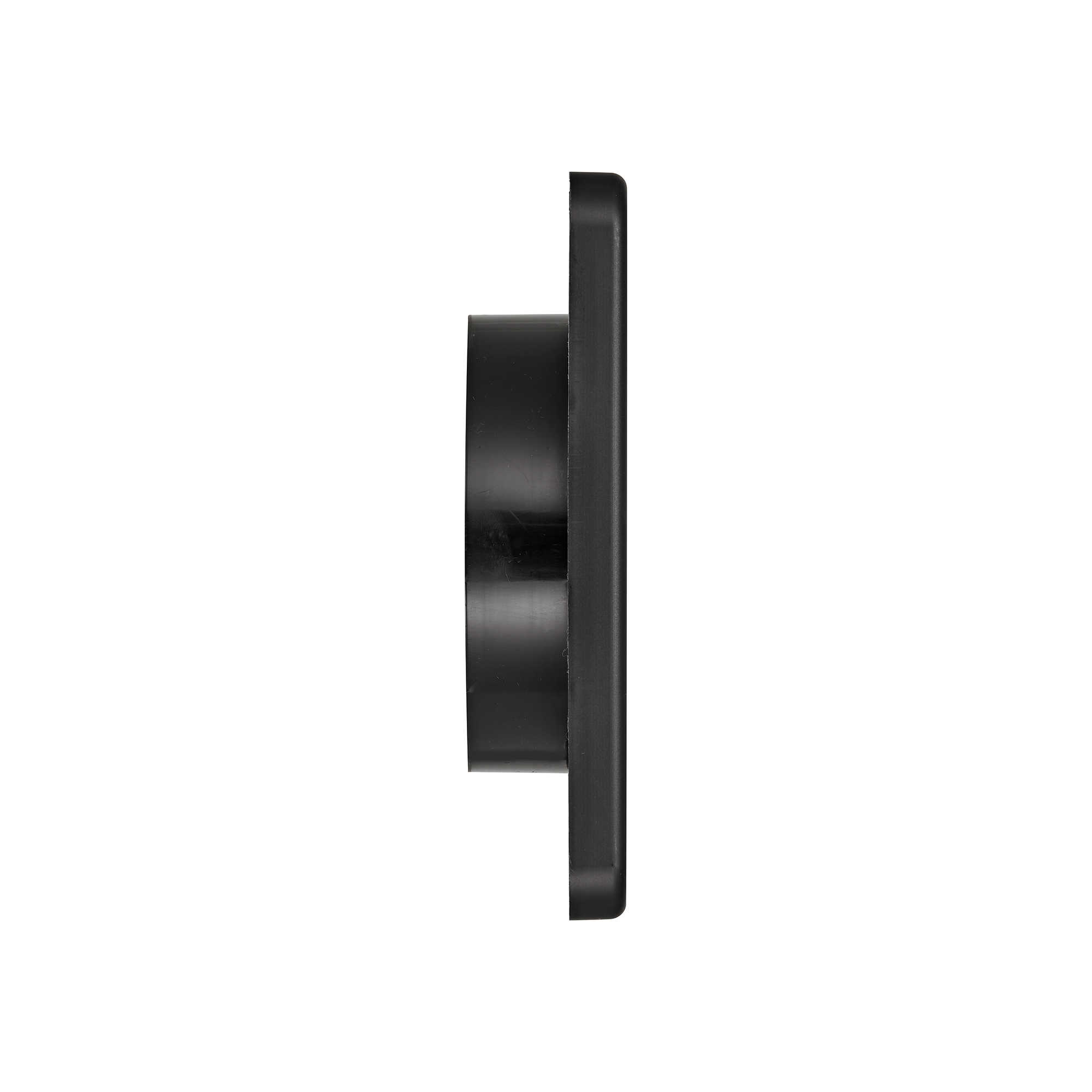 Black Plastic Fresh Air Intake Vent (Mini Louver) - Removable Screen - Side