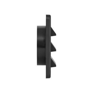 4 inch Black Plastic Fresh Air Intake Vent (Mini Louver) - Metal Bug Screen - Side