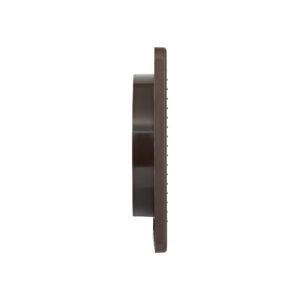 6 inch Brown Plastic Fresh Air Intake Vent (Mini Louver) - Metal Bug Screen - Side