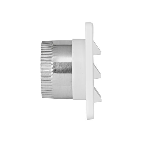4 inch White Plastic Fresh Air Intake Vent (Rain Guard) - Side