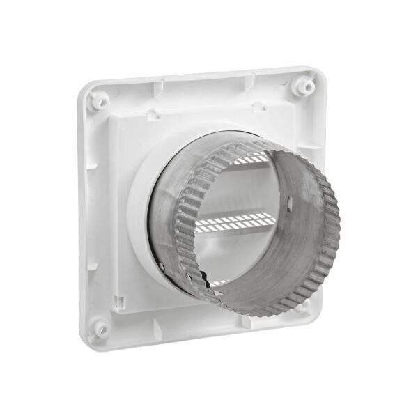 4 inch White Plastic Fresh Air Intake Vent (Rain Guard) - Back
