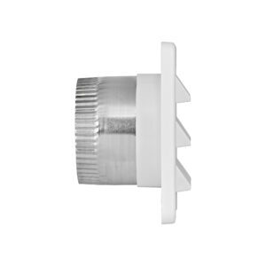 4 inch White Plastic Fresh Air Intake Vent (Rain Guard) - Side