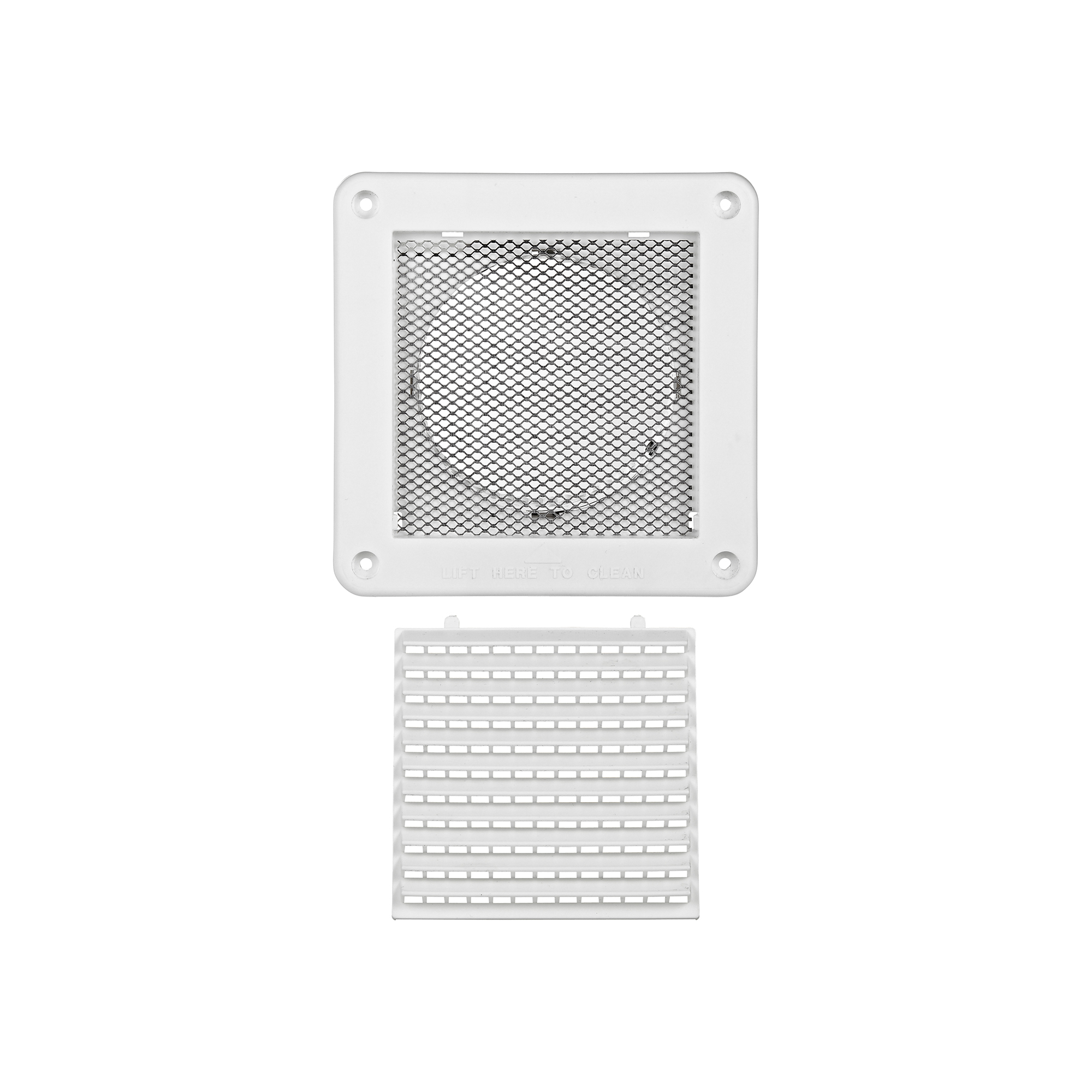 White Plastic Fresh Air Intake Vent (Mini Louver) - Unassembled