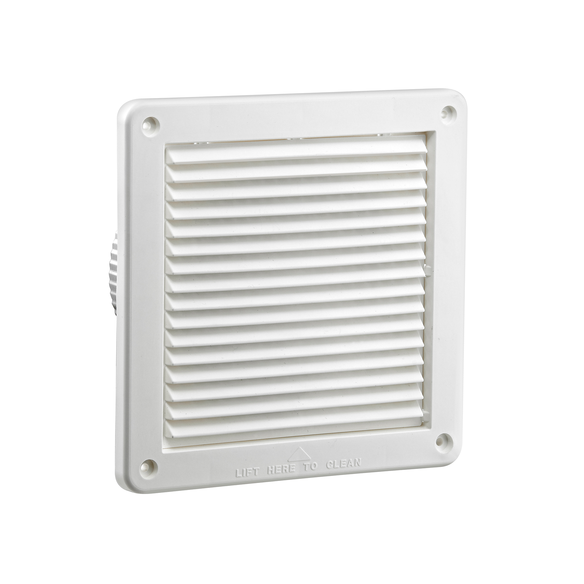 676W-ML-01 White Plastic Fresh Air Intake Vent (Mini Louver) - Angle