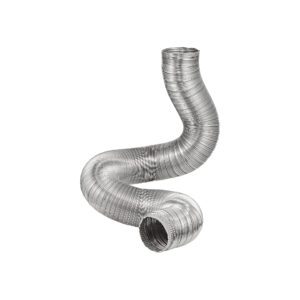 8 foot Flexible Aluminum Duct (Semi-Rigid) - One Crimped End