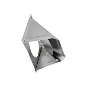 Aluminum Wall Exhaust Dryer Vent Hood - Damper - Flush Mount - Opened