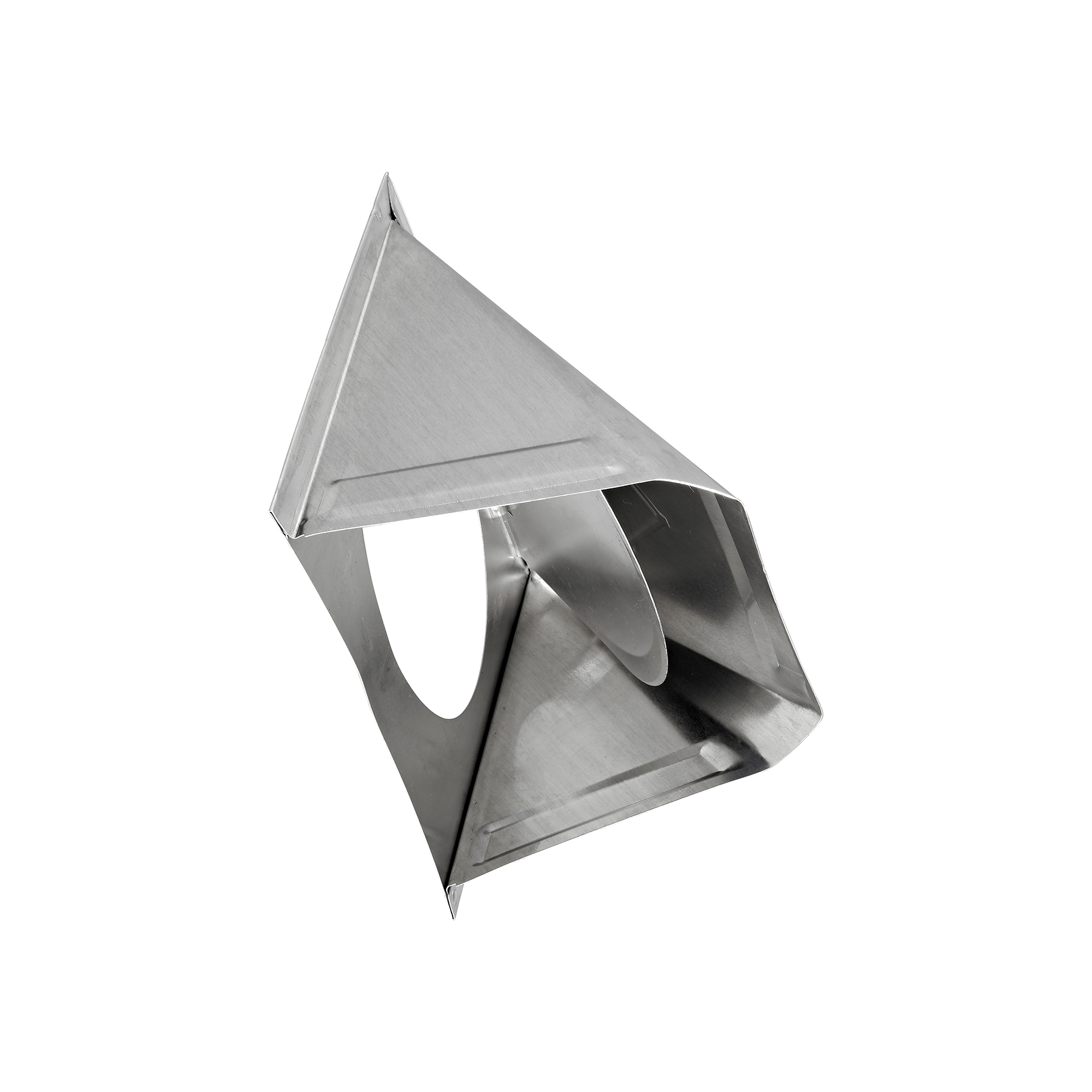 Aluminum Wall Exhaust Dryer Vent Hood - Damper - Flush Mount - Opened