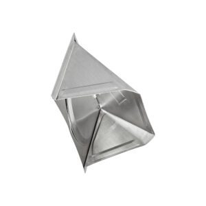 Aluminum Wall Exhaust Dryer Vent Hood - Damper - Flush Mount - Closed