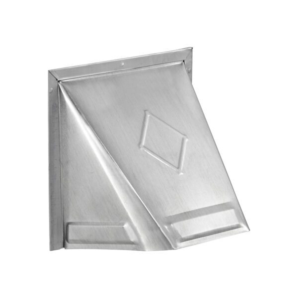 Aluminum Wall Exhaust Dryer Vent Hood - Damper - Flush Mount - Front