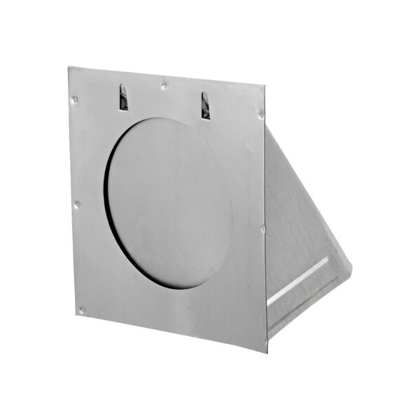 Aluminum Wall Exhaust Dryer Vent Hood - Damper - Flush Mount - Back