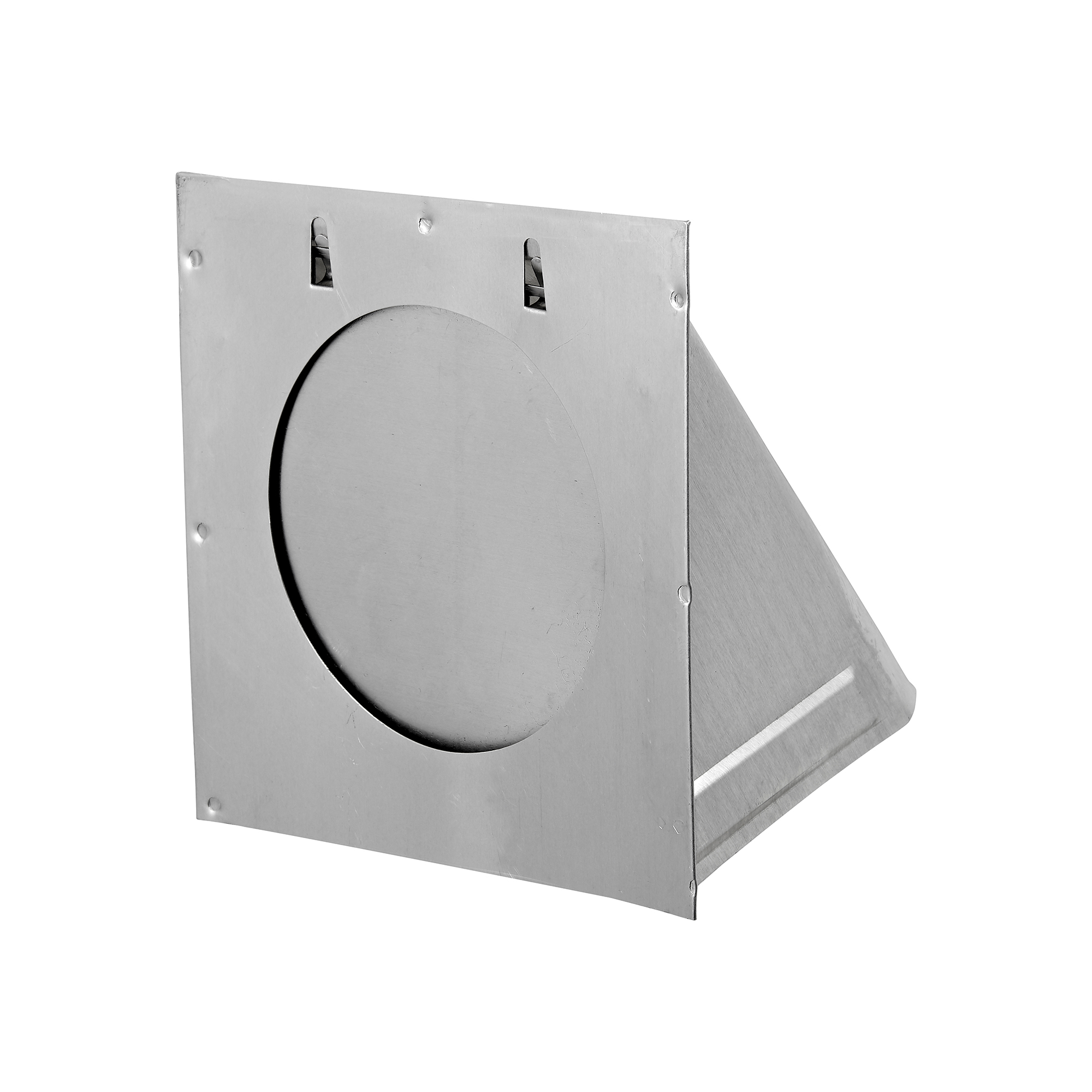 Aluminum Wall Exhaust Dryer Vent Hood - Damper - Flush Mount - Back