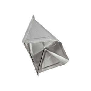 Aluminum Wall Exhaust Hood Bath Fan Vent - Damper - Bug Screen - Flush Mount - Closed