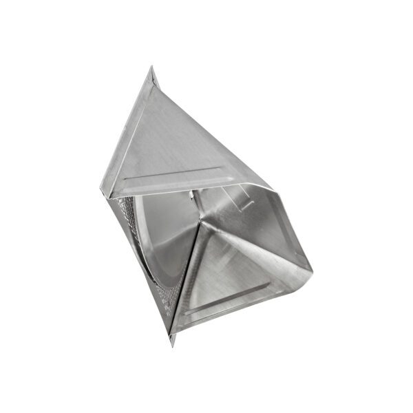 Aluminum Wall Exhaust Hood Bath Fan Vent - Damper - Bug Screen - Flush Mount - Closed