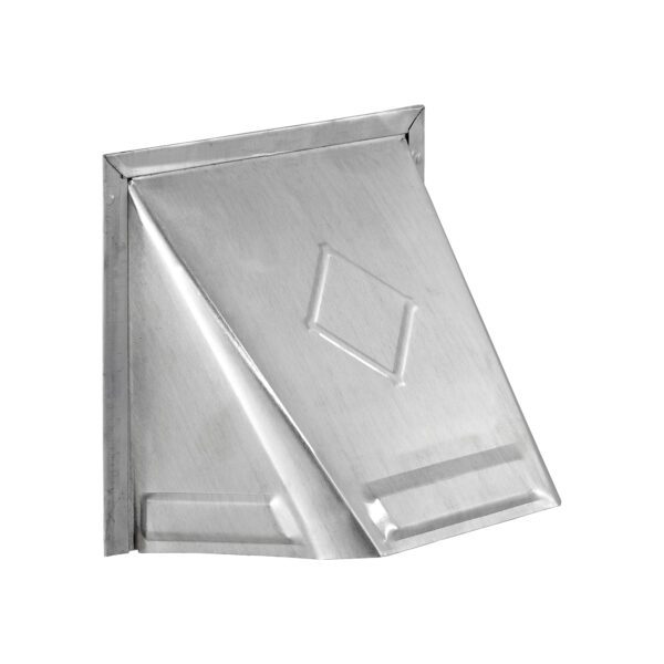 Aluminum Wall Exhaust Hood Bath Fan Vent - Damper - Bug Screen - Flush Mount - Front