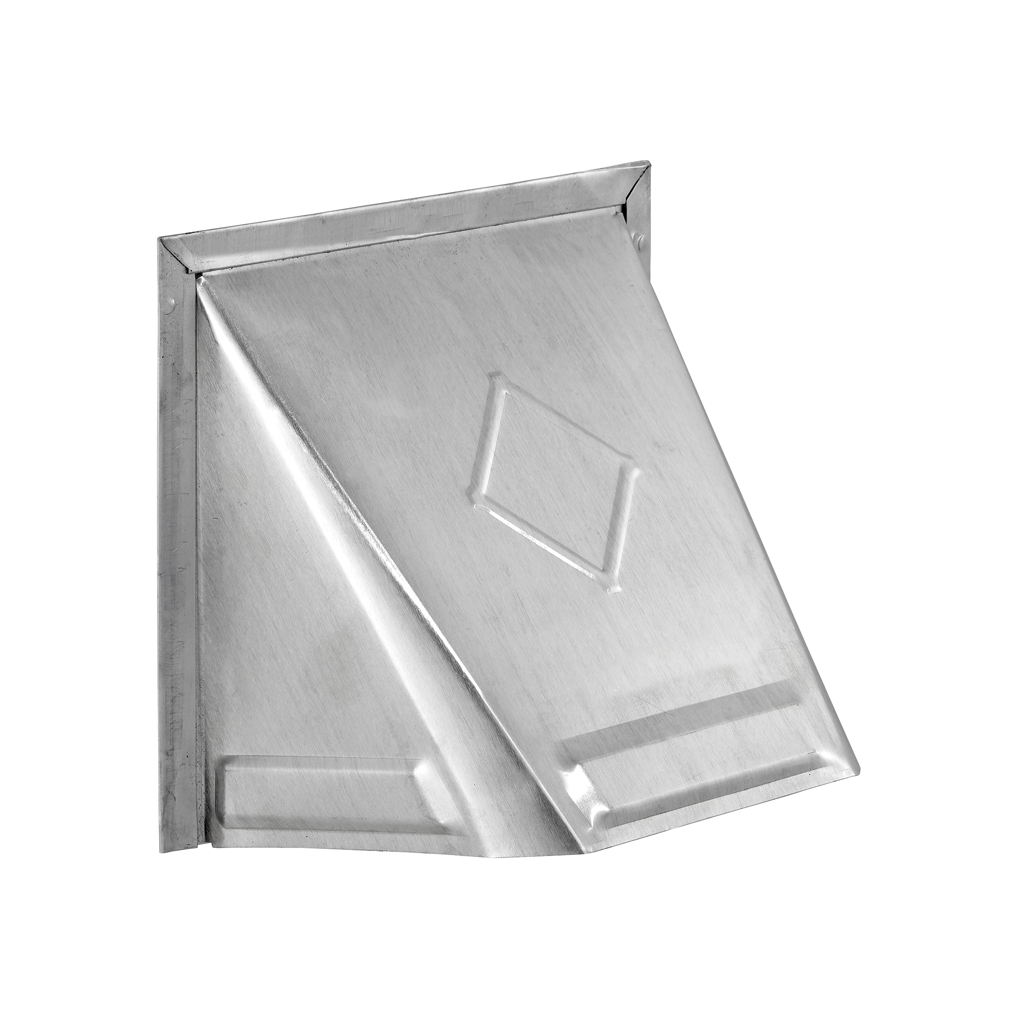 Aluminum Wall Exhaust Hood Bath Fan Vent - Damper - Bug Screen - Flush Mount - Front