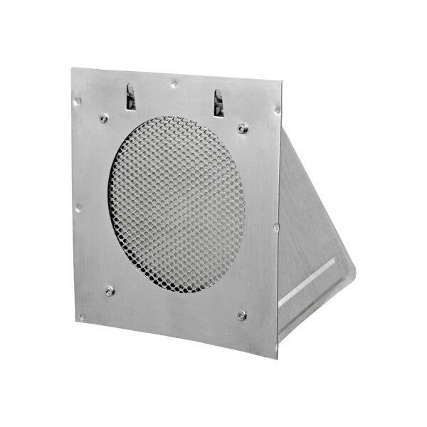 Aluminum Wall Exhaust Hood Bath Fan Vent - Damper - Bug Screen - Flush Mount - Back