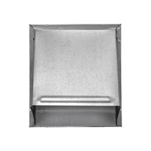 Galvanized Steel Wall Exhaust Hood Bath Fan Vent - Damper - Front