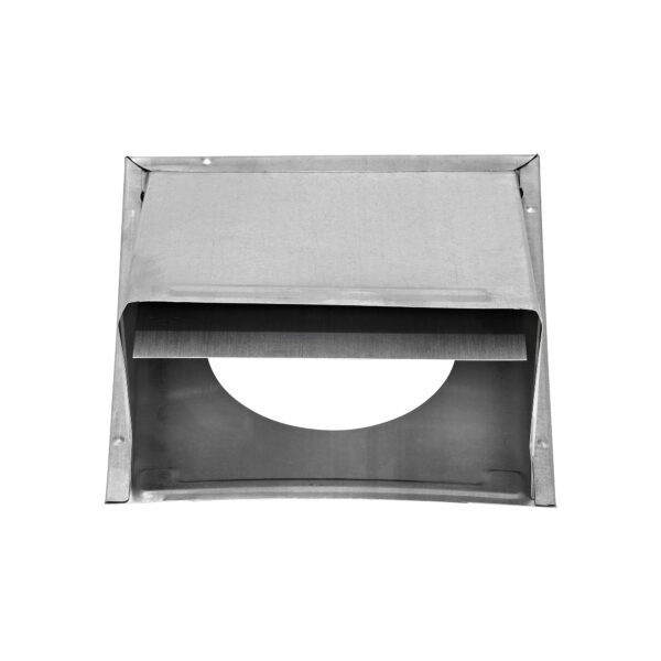 Galvanized Steel Wall Exhaust Hood Bath Fan Vent - Damper - Front