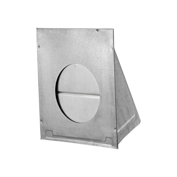 Galvanized Steel Wall Exhaust Hood Bath Fan Vent - Damper - Back