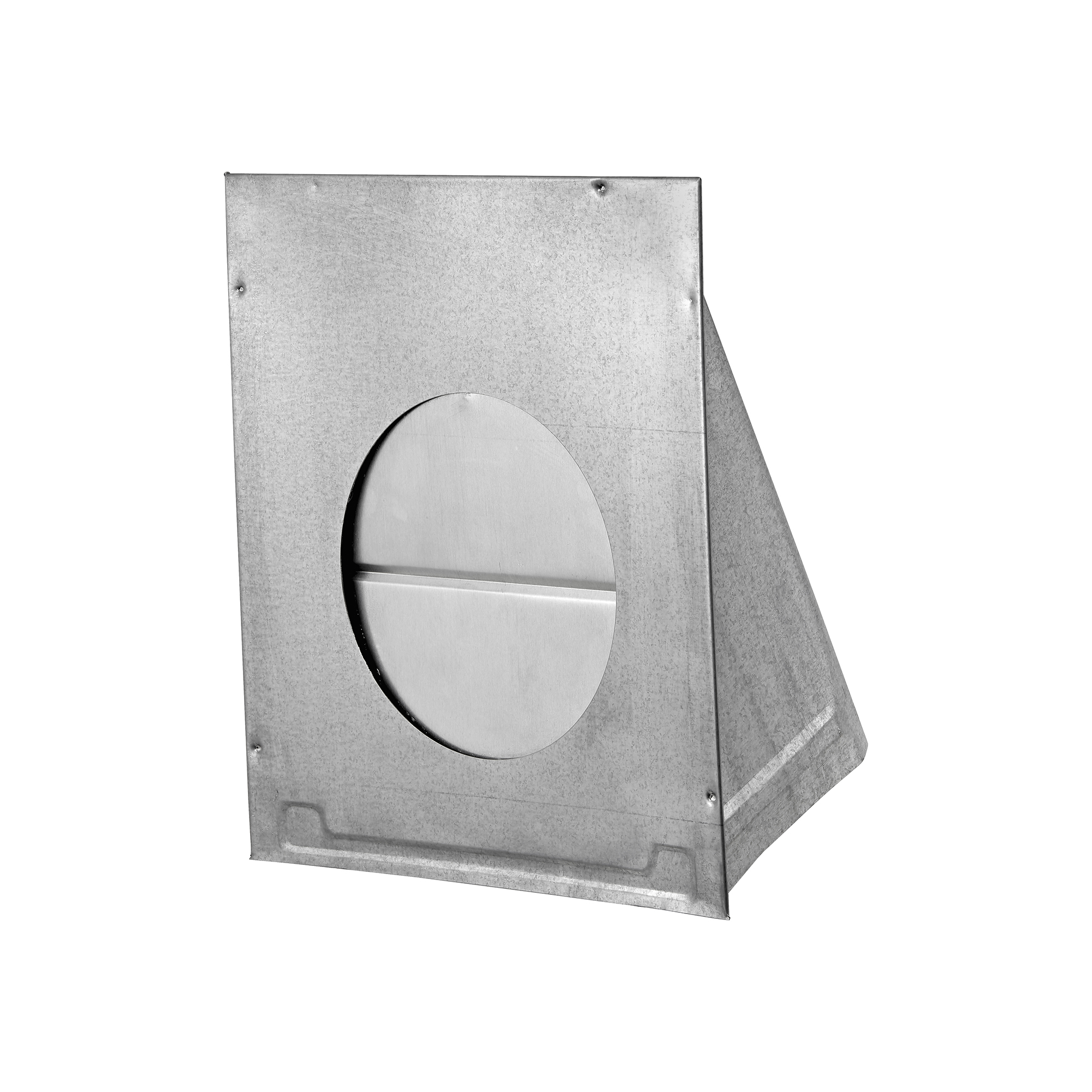 Galvanized Steel Wall Exhaust Hood Bath Fan Vent - Damper - Back