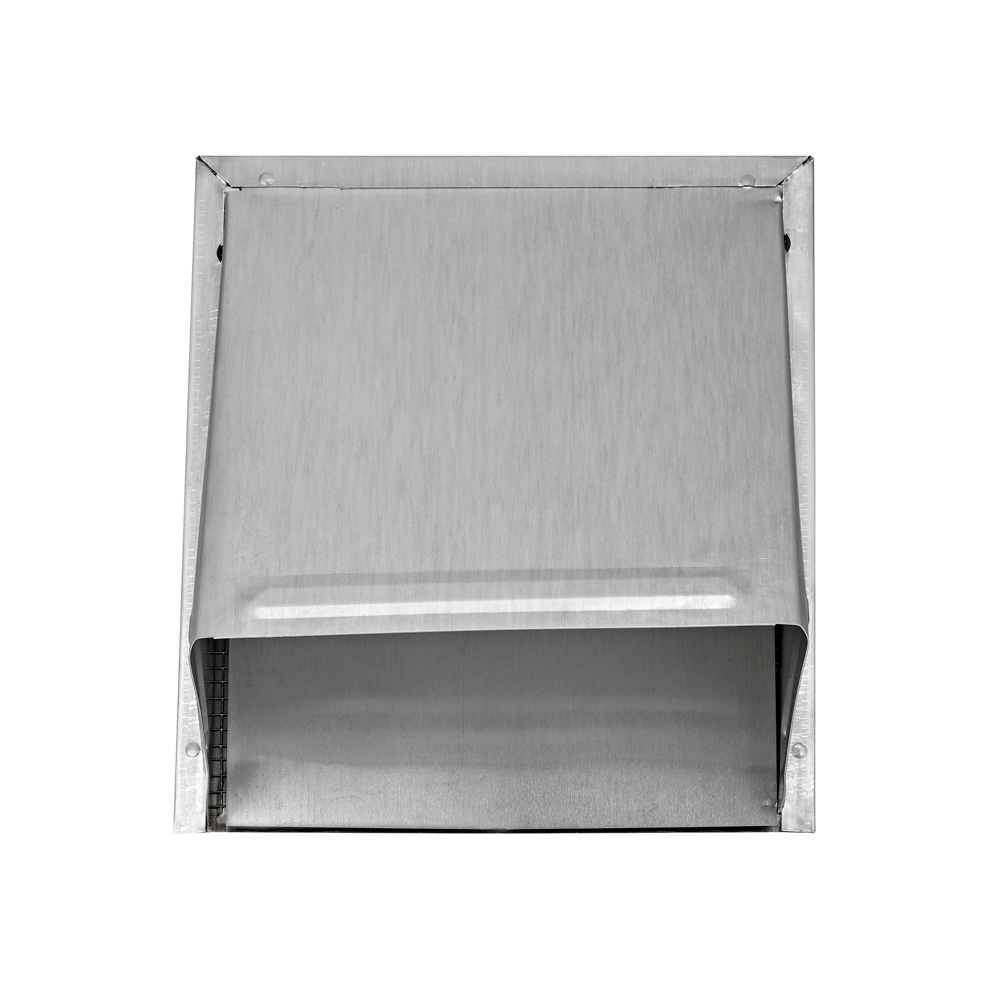 3460MS-6-04 Aluminum Wall Exhaust Hood Bath Fan Vent - Damper - Wire Mesh Screen - 6 inch Pipe - Front