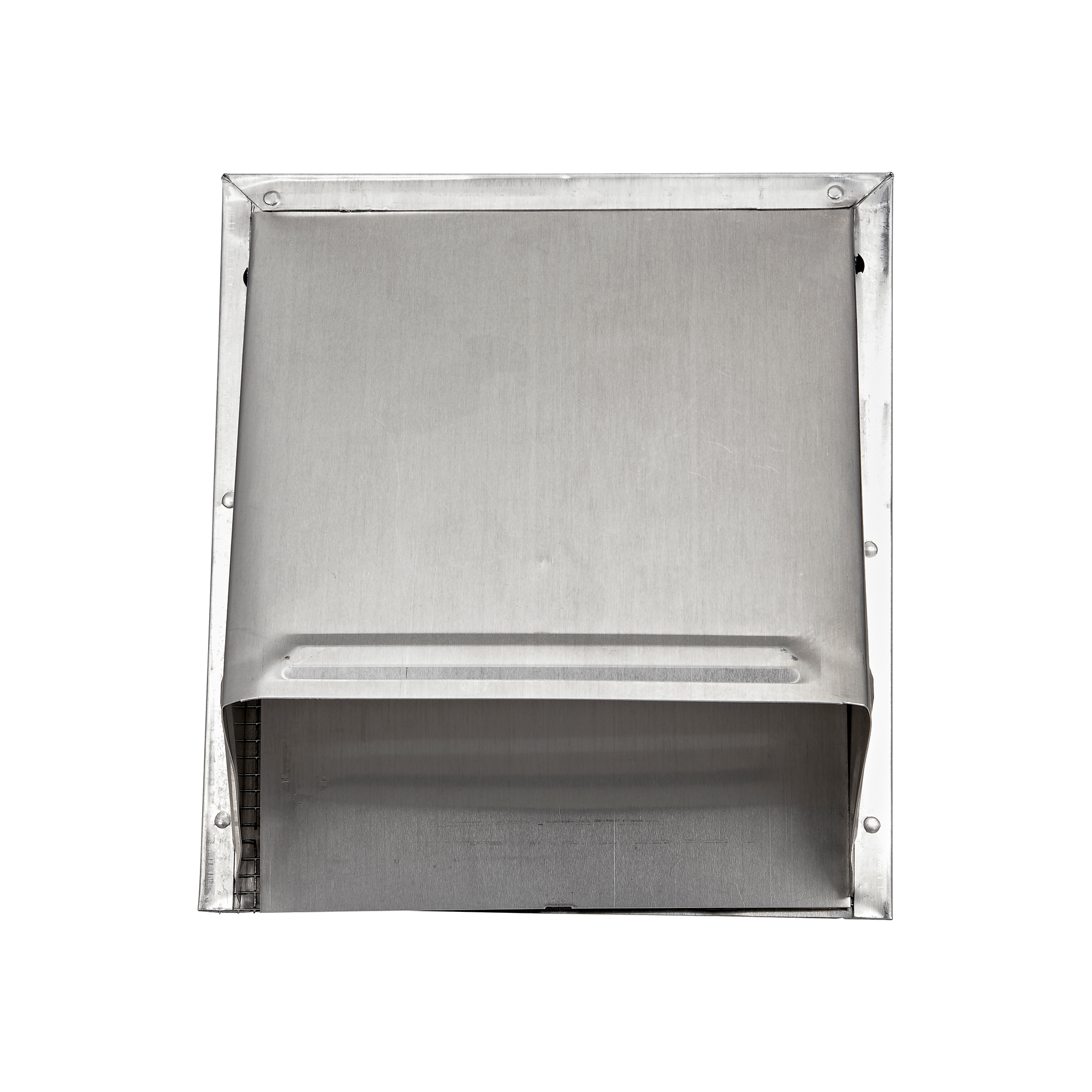 3460MS-6-05 Aluminum Wall Exhaust Hood Bath Fan Vent - Damper - Wire Mesh Screen - 6 inch Pipe - Front Closed