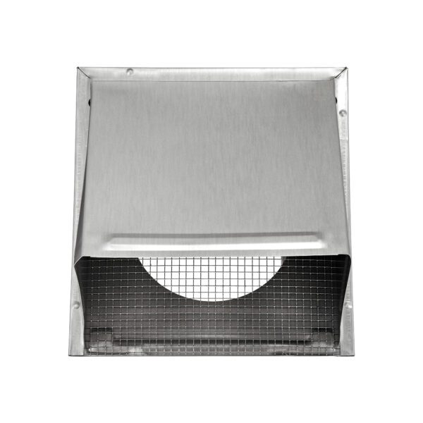 Aluminum Wall Fresh Air Intake Vent - Wire Mesh Screen (No Damper) - Flush Mount - Front