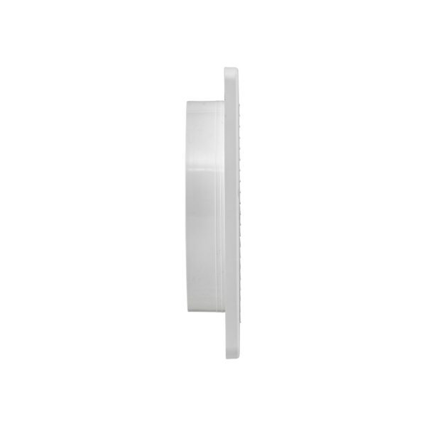 8 inch White Plastic Fresh Air Intake Vent - Removable Screen (Mini Louver) - Side