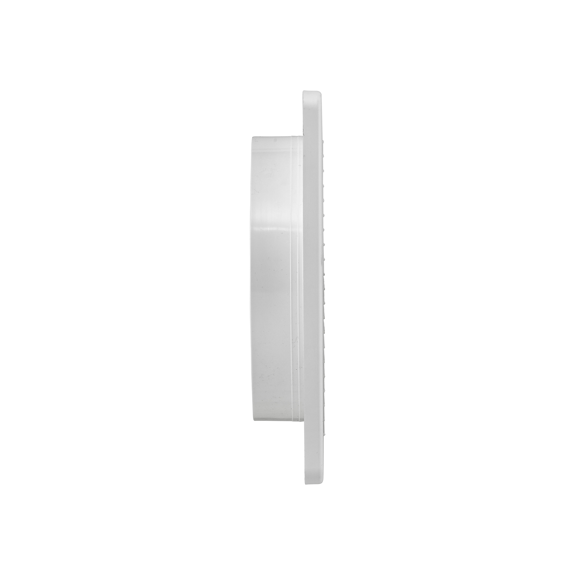 608W-ML-03 8 inch White Plastic Fresh Air Intake Vent - Removable Screen (Mini Louver) - Side