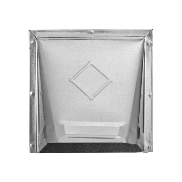 4 inch Galvanized Steel Wall Fresh Air Intake Vent - Screen (No Damper) - Front