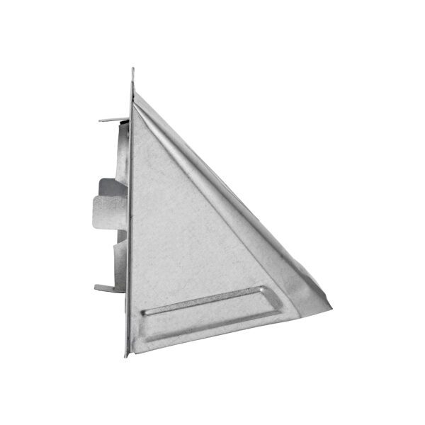 Galvanized Steel Wall Exhaust Hood Vent - Damper - Screen - Flush Mount - Side