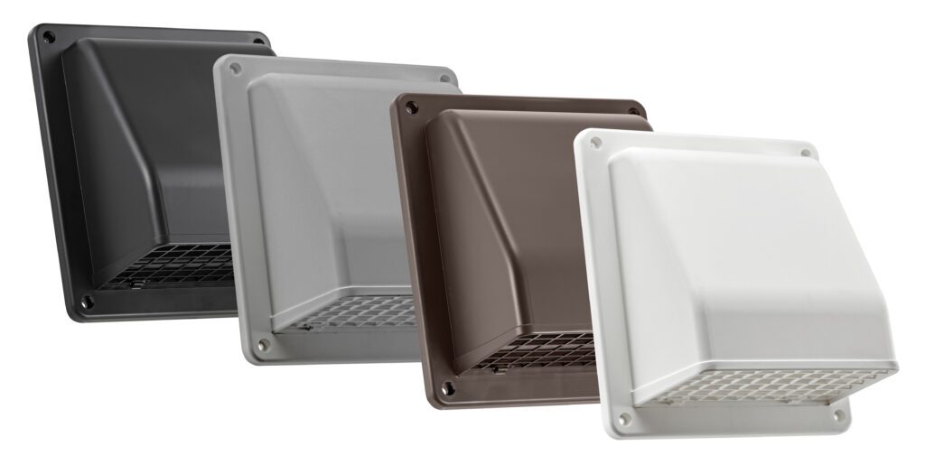 Wall Exhaust and Fresh Air Intake Plastic Vents