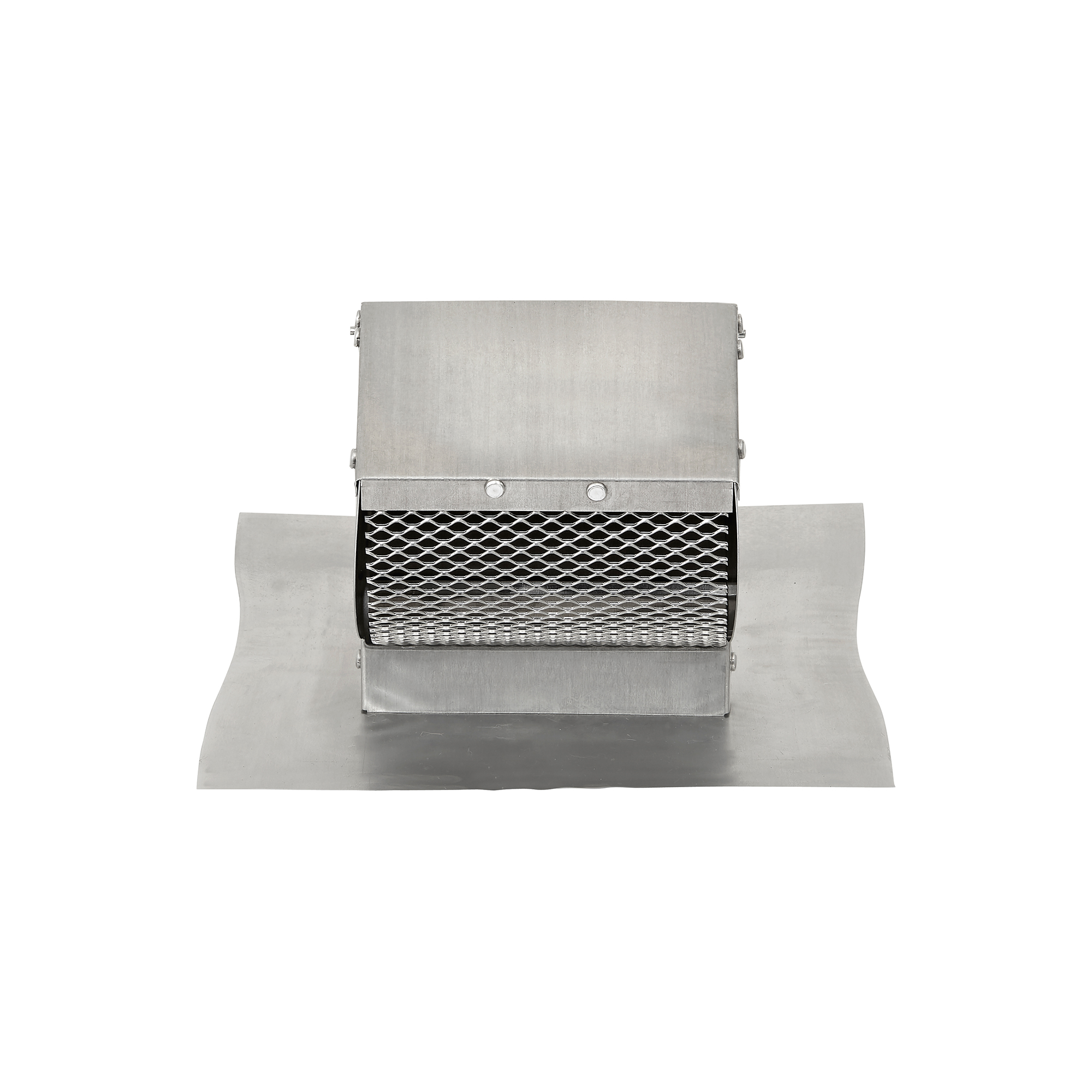 109NC-03 4 inch Aluminum Roof Exhaust Vent - Damper - Screen - No Collar - Front