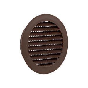 Brown Plastic Flush Mount Round Vent - Friction Fit - Angle