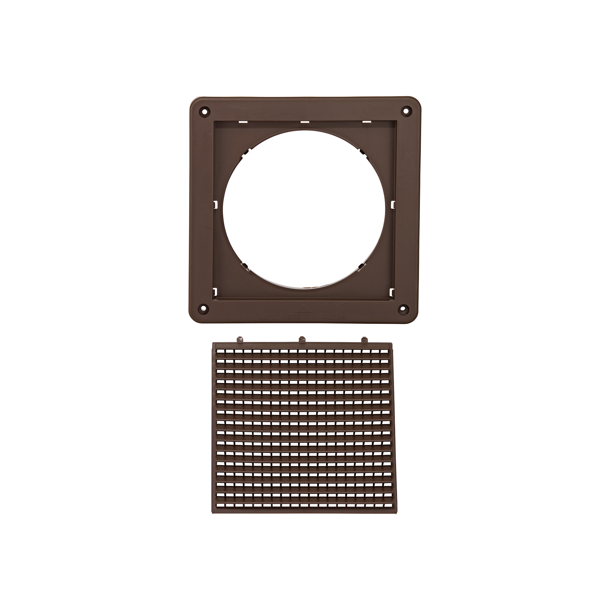 606B-ML-05 Brown Plastic Fresh Air Intake Vent (Mini Louver) - Removable Screen - Unassembled