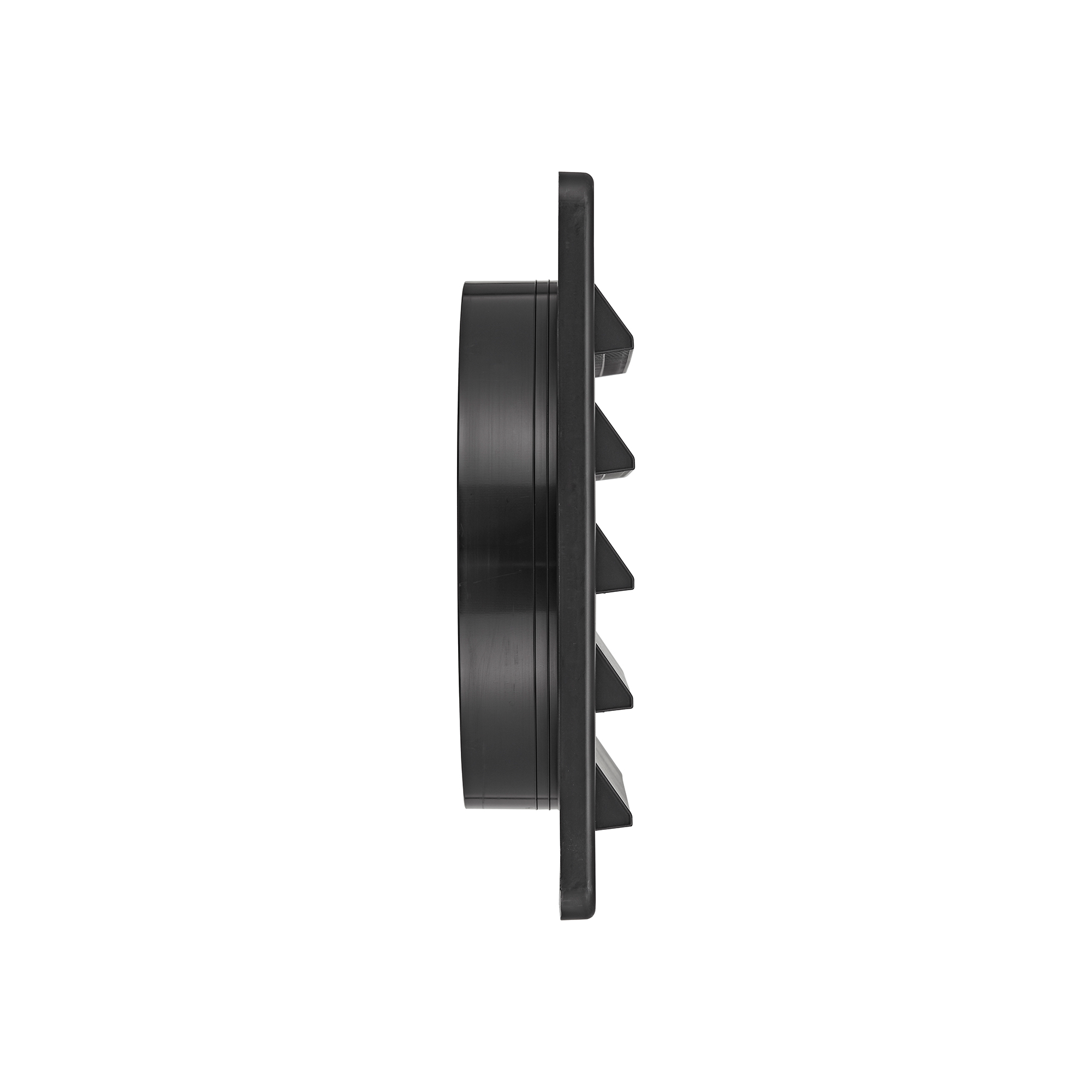 608BL-03 Black Plastic Fresh Air Intake Vent (Rain Guard) - Removable Screen - Side