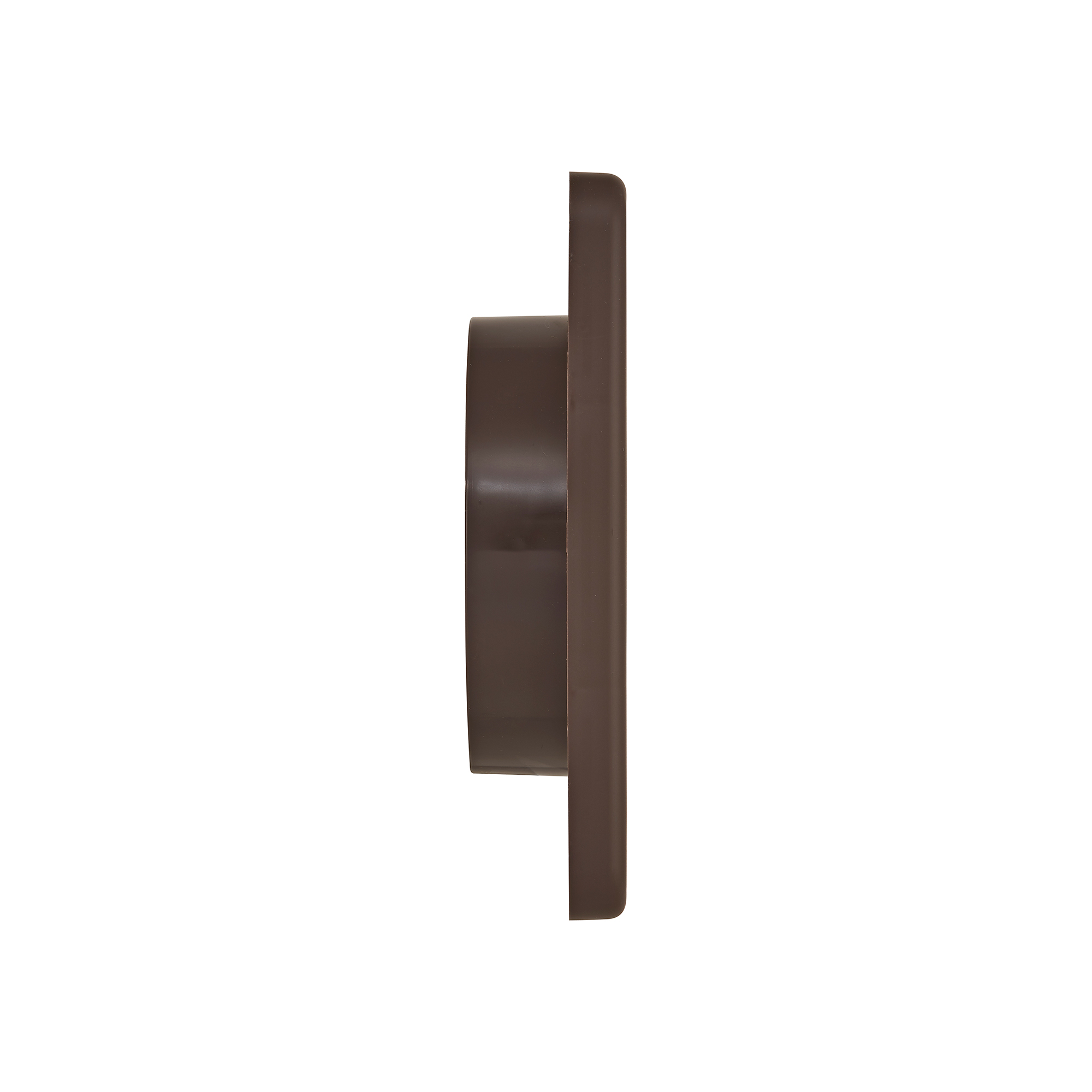 1422B-04 Brown Plastic Wall Exhaust Single Flap Dryer Vent - Side
